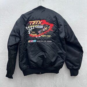 VINTAGE NASCAR Black Bomber Jacket